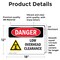 Signmission Low Overhead Clearance, 18 in W x Rectangle, Vinyl Decal OS-2PACK-DS-D-1218-L-2477 - alternate 2